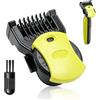 VivaStride Testina di ricambio e pettine regolabile per rasoio da barba e corpo, pettine da barba compatibile con Philips Oneblade, testine Philips Oneblade di ricambio con 14 lunghezze (0,4-10 mm)