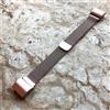 NICKSTON Rosa Oro Colore Taglia Grande Milanese Anello Band Cinturino per Fitbit Charge 2