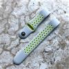 NICKSTON Grigio con Verde Gomma Morbida Silicone SPORTS Fascia Strap per Fitbit Charge 2