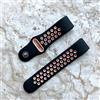 NICKSTON Nero Con Pesca Gomma Morbida Silicone SPORTS Band Cinturino per Fitbit Charge 2