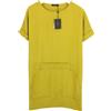 Cop-Copine Cop Copine Bioko Abito Donna (EU) 36 Maniche Corte Collo Rotondo Tasche Oliva