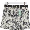 SCOTCH & SODA Pantaloni Corti Uomo W28 Chino Risvoltati In Lino Misto A Fantasia