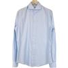 Suitsupply Uomo Camicia 39L/15 1/2L Slim Blu Puro Cotone Cutaway a Bottoni