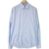 Suitsupply Camicia Uomo 42L/16 1/2L Slim Blu Cotone Puro Con Bottone Formale