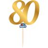 Big Party Mini Cake Topper Num. 80 Oro Metal