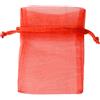 ETM Bag Organza con Tirante 8 x 10 Cm Sacchetto Portaconfetti Rosso 10 Pz