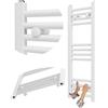 Granitan Termoarredo Bagno 30x80 cm - 224W - Termo Arredo da Bagno - Termoarredo Idraulico - Termosifone da Parete - Bianco