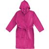 LARA MORADA Accappatoio in Microfibra da Viaggio Uomo e Donna con Cappuccio, Tasche e Cintura - Salvaspazio in Tinta Unita Unisex, Super Assorbente e Asciugatura Rapida per Mare Piscina e Palestra (Fuxia L)