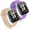 Xisair 2 Braccialetti di Ricambio Compatibili con Redmi Watch 3 Active Cinturino Impermeabile, Fascia Sportiva Traspirante Cinturino in Silicone per Redmi Watch 3 Active