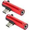 Ejoyous Confezione da 2 Adattatori Jack per Cuffie USB C a 3,5 Mm, Adattatore per Cuffie USB C e Adattatore con Angolo di Ricarica a 90 Gradi per Jack 2 in 1 TypeC a Cavo Audio Assist da