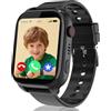 ELEJAFE 4G Smartwatch Bambini con GPS e Videochiamate, Orologio Telefono Bambino con Chiamate, Chat Vocale, SOS, Modalità Scuola, IP68, Contapassi, Sveglia, Fotocamera, Regalo per Ragazza e Ragazzo, Nero