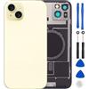 ELLENNE Scocca Vetro Posteriore per iPhone 15 GIALLO + MagSafe + Attrezzi