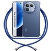 ANFAIRLACE Cover Cordino Compatibile con Realme GT 8 Pro, Custodia Trasparente TPU Morbido Silicone Regolabile Antiurto Collana Chiaro Case, Blu