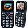 VOCA Telefono VOCA Big Button 4G per anziani | 4G LTE sbloccato | Volume amplificato | Pulsante SOS | Chiamata rapida | Numero grande sul display | Pulsante grande | Lunga durata | V141 (Nero)