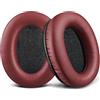 SOULWIT Cuscinetti Auricolari Ricambio per Sony WH-CH710N(WHCH710N)/WH-CH720N(WHCH720N) Cuffie Senza Fili, Padiglioni con Morbida Pelle Proteica e Schiuma Memory Ad Alta Densità - Borgogna