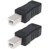 ECSiNG 2 pz USB B 2.0 maschio a mini USB femmina adattatore di estensione adatto per stampanti scanner interfaccia audio registrazione