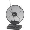 MKC MERCURY Antenna Amplificata da Interno UHF/VHF - Nero, Amplificatore da 36 dB, Ricezione Segnali Radio e TV