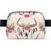 DUWAA Borsa da passeggio per uomo e donna, leggera, con stampa di toro e teschio, impermeabile, borsa a tracolla per uso quotidiano