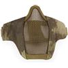 YDMHYLAI Maschera tattica Airsoft Paintball Mezza maschera Camo Maglia inferiore in metallo e acciaio