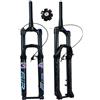 NIKANXIA Forcella Anteriore ad Aria per Mountain Bike, Escursione 140 mm, Compatibile con Ruote 27,5 e 29, Perno Passante 15×100, Tubo Conico 1-1/2'' con Smorzamento Regolabile per MTB