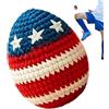 Generic Pallone da footbag 4 luglio all'uncinetto bandiera americana 250 ° Patriottico
