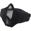 YDMHYLAI Maschera protettiva pieghevole for softair tattica mezza faccia in rete metallica doppio CS
