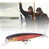 Qqmora Esche da Pesca Fish Eye 3D in Plastica da 11 Cm per Esche Artificiali Realistiche, Attrezzatura da Pesca 1 Pezzo (11CM-11G-6#gancio)