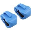 UrbanHui 2 clip porta canna da pesca con forte molla elastica e imbottitura anti groviglio, adatte per canne da pesca in mare, canne da tavolo e molto altro (blu)