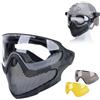 YDMHYLAI Maschera tattica integrale Paintball Airsoft CS Tiro Maglia d'acciaio traspirante