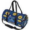 GuoChe Borsone sportivo rotondo leggero con tasca interna borsa da palestra per uomo donna borsone da viaggio sport ucraino gatto floreale vintage bandiera ucraina stile Vyshyvanka