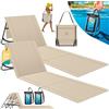 KESSER® Set di 2 materassini da spiaggia pieghevoli con schienale regolabile, tracolla e borsa, portata massima 130 kg - Lettino prendisole per spiaggia, giardino e terrazza