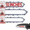 FuGuiB 10 Pollici Catena Motosega,3/8"LP 1,3 mm 40 maglie 25 cm Catene Per Motosega In Confezione Da 3,Catena Di Ricambio Per Minisega, Compatibile con Makita DUC252Z, Parkside PKSA 20-Li D4