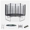 sweeek Trampolino 370cm con pacchetto di accessori, Grigio