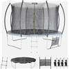 sweeek Trampolino 370cm con rete interna e pacchetto accessori, Grigio