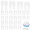 SWHCM 24 paia di infradito per gli ospiti del matrimonio 4 taglie (6 paia ciascuna), infradito da donna slim per hotel spa pedicure - Bianco