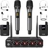 Set Microfoni Wireless UHF, Microfono a Mano/Trasmettitore Bodypack/Microfono Wi