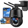 Ctronics 5MP 30X Zoom Ottico Telecamera WiFi Esterno 2,4/5Ghz PTZ Metallo