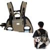 Duuclume Zaino porta-animali ergonomico con supporto, gambe orizzontali in fuori frontale e posteriore, zaino porta-animali fronte e retro, 3 in 1 convertibile a mani libere, fino a 15 kg (Verde, M)