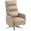 HOMCOM Poltrona Relax Elettrica Reclinabile 160° Girevole con Poggiapiedi, Presa USB e Type-C, in Pelle PU, Marrone | Aosom Italy