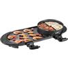 VEVOR Pentola Elettrica per Hot Pot BBQ con Griglia, 2200W Senza Fumo, Griglia Coreana con Separato Doppio Controllo della Temperatura, Padella Antiaderente, per Cena in Famiglia Festa