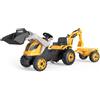 Trattore a Pedale Max Builder + Trailer + Pelleter + Shovel - Orange