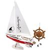 JAMARA 040250 - Barca a Velo Atlantique, 27Mhz, 2 Canali RTR, Rosso v0aC