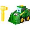 John Deere Build‑A‑Buddy - Set da gioco con minipala da 13 pezzi, giocattolo da asporto con strumento a cricchetto, ruote push-along, paletta da lavoro per motori fini e giochi fantasiosi, giocattolo
