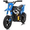LEADZM LALAHO Moto elettrica per bambini 24V 7Ah con Motore Senza Spazzole 250W, Max 22,5 km/h, Autonomia 19 KM, Pneumatico gonfiabile da 12 pollici (Blu)