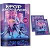KPOP DEMON HUNTERS Album con 2 Bustine + Poster in Omaggio, Starter Pack, Offical Stickers Netflix