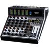 BOMGE Mixer audio professionale a 6 canali console di mixaggio con 99 effetti DSP, +48 V Phantom, Bluetooth, interfaccia USB.2 processore AUX.FX per registrazione in studio e spettacoli dal vivo