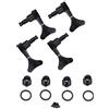 Dilwe Bass Tuning Peg, 2L 2R Black Closed Head Head Machine Machine Accordatori per corde Tuning Pegs Compatibile con Basso Elettrico