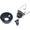 KAISH - Piastra connettore per chitarra elettrica in ottone nero con uscita in ottone tuta Jack e viti per parafango stile americano/MIM Tele/Telecaster