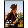 Ditwis Cornice A2 Nera, Alluminio Cornice per 42x59,4 cm Certificati, Foto, Documenti e Poster, Portafoto da Parete per Casa, Ufficio e Gallerie