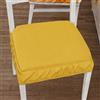 PETTI Artigiani Italiani Cuscini per Sedie con Elastico in Tinta Unita, Coprisedia 40x40 cm, Set da 2 Pezzi, Lavabili, 100% Poliestere, Giallo